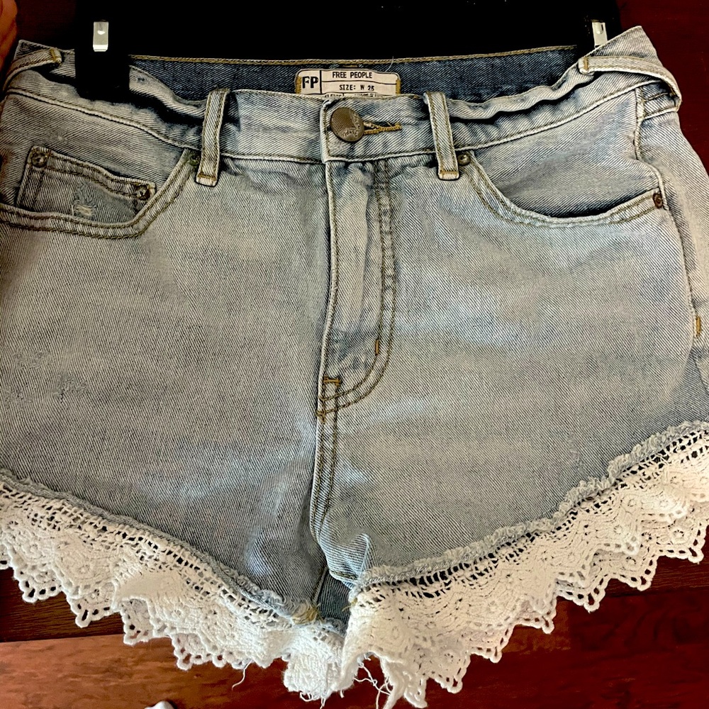 Free People Demin blue Jean Shorts #freepeople